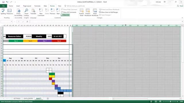 How to extend number of tasks and time periods in Gantt Chart Excel Template смотреть онлайн