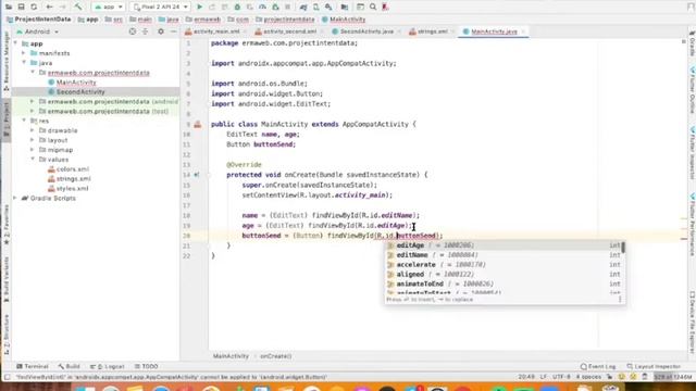 Intent Explicit With Sending and Receiving Data Using Extra (Part 1) смотреть онлайн