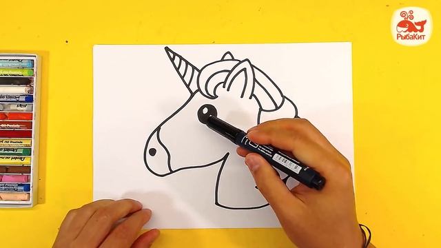 Как нарисовать ЕДИНОРОГА Радугу / Уроки рисования для детей / Простые рисунки смотреть онлайн