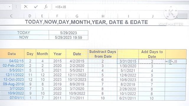 Today Function In Excel#date Formula In Excel#now Function In Excel#excel#@Ajit_Rathore