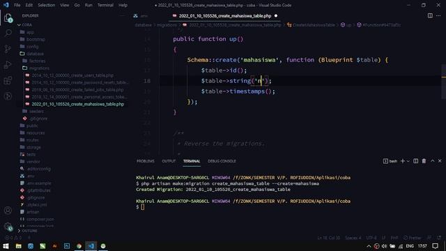 Membuat Tabel Database Menggunakan Migration di Laravel смотреть онлайн