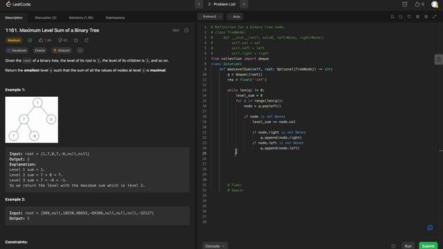 LeetCode 1161 - Maximum Level Sum of a Binary Tree: A Microsoft Journey смотреть онлайн