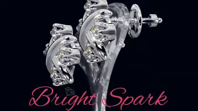 Серьги из белого золота в стиле Тиффани с иксами Sixteen Stone 0,5 карата от Bright Spark смотреть онлайн