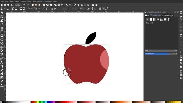 How to recreate Apple logo with inkscape | Tutorial смотреть онлайн