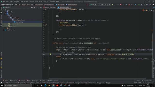 How to Request a Run Time Permission in Android Studio Java || Android Permission Tutorial смотреть онлайн