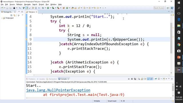 Java Exception Handling (session - 2) смотреть онлайн