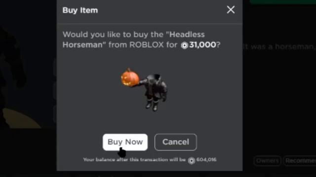Buying The Headless Horseman Package! (Headless Head) | ROBLOX