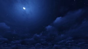 Ночное небо, луна и звёзды, нежная музыка для сна и отдыха, релакс