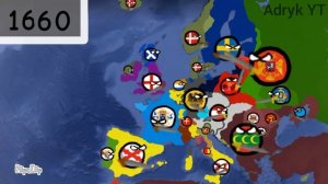 Europe History! Every Year Using Google Earth Countryballs