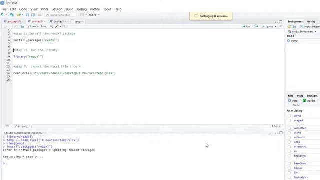 Read Excel File In RStudio