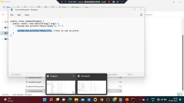 How to write Comment in JAVA #jdk #comments #javainhindi #java #begintocode смотреть онлайн