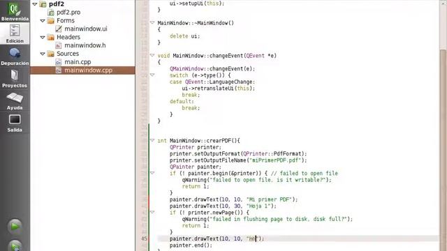 QTCreator: Crear PDF con QTCreator смотреть онлайн