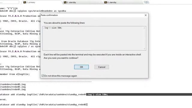 Creating Standby Redo logs смотреть онлайн