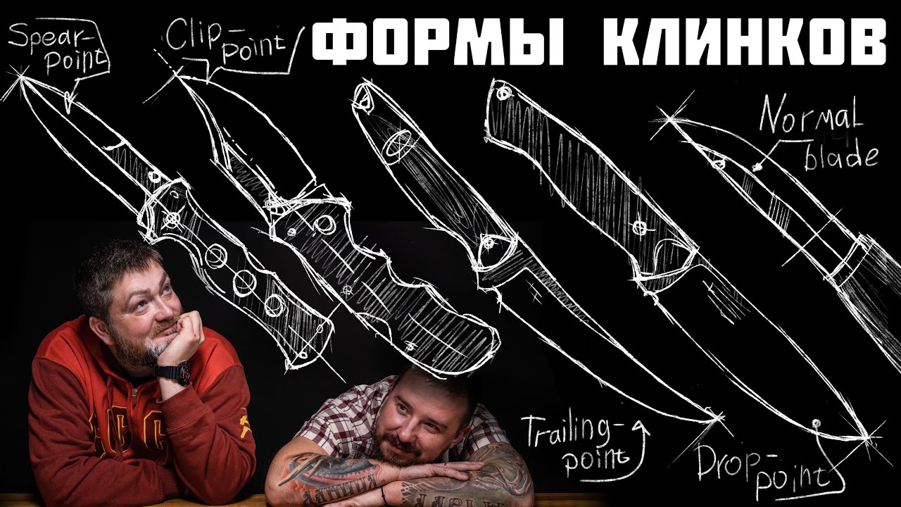 5 основных форм клинков: Normal, Drop, Clip, Spear и Trailing-Point. Ножевой ликбез #1. смотреть онлайн