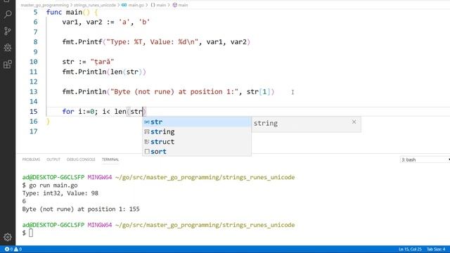 Strings, Rune, Unicode and UTF-8 Coding in Go (Golang) смотреть онлайн