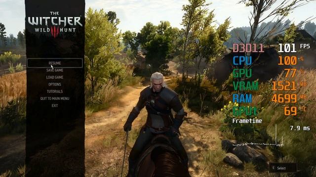 GeForce GTX 1660 ti -- Intel Core i5-4690K -- The Witcher 3 Wild Hunt FPS Test смотреть онлайн