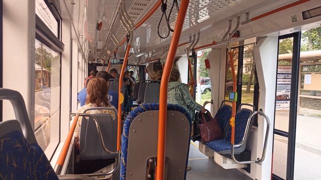 Поездка на Тульском трамвае 71-911ЕМ «Львёнок» - A trip on the Tula tram «Львёнок» смотреть онлайн