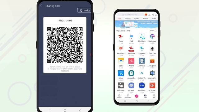 Как использовать QR код, чтобы передавать файлы с помощью Zapya смотреть онлайн