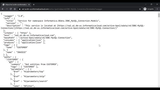 Generating a Swagger Endpoint URL for an OData-Enabled JDBC Connection смотреть онлайн
