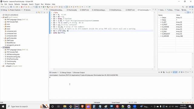 CGX#6: Variables and Functions (PHP) смотреть онлайн