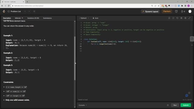 Leetcode #1 - Two Sum (Python) смотреть онлайн