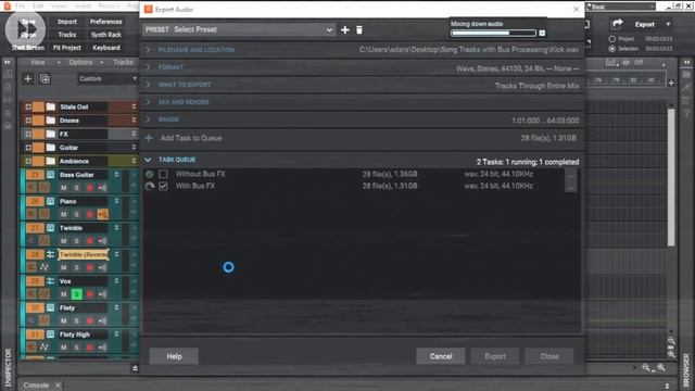 Cakewalk Tutorial E14 • How To Export Audio Files