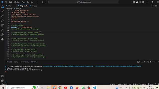 python datatypes |Class 4- String topic |Clear explanation in Telegu with English titles смотреть онлайн