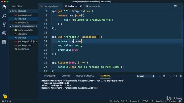 GraphQL: Learning GraphQL with Node.Js : Creating GraphQL Schema смотреть онлайн