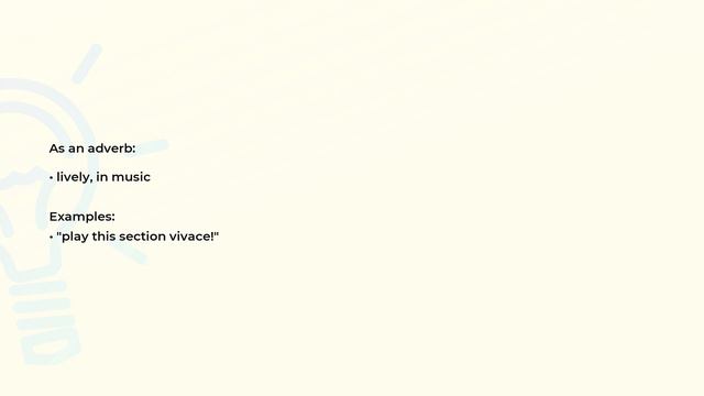 What is the meaning of the word VIVACE? смотреть онлайн