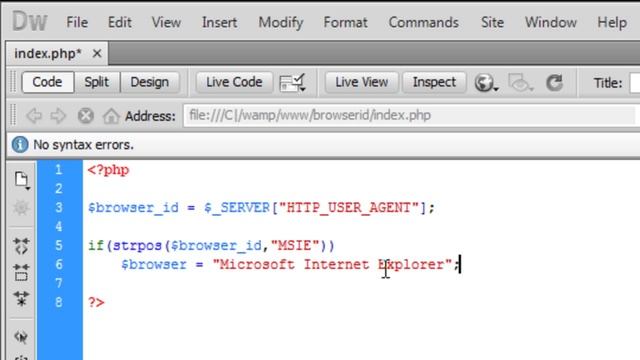 PHP: Identify the user browser смотреть онлайн