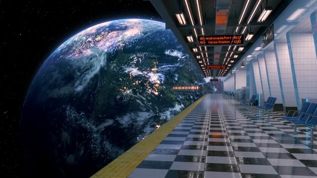 Space Train - 12 Hours - 4K Ultra HD 60fps смотреть онлайн