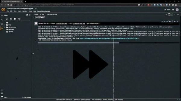 Google Colab DeepFake with only 1 target image, No GPU, ROOP Google Colab