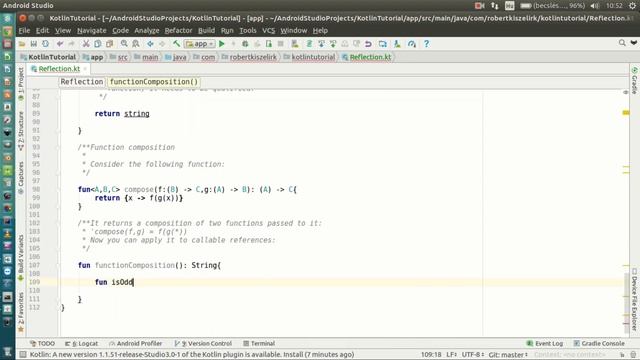 Android Kotlin Tutorial #184 - Reflection - Function Composition смотреть онлайн