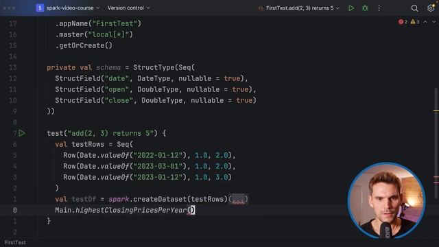 Spark with Scala Course - #16 Writing a DataFrame test case смотреть онлайн
