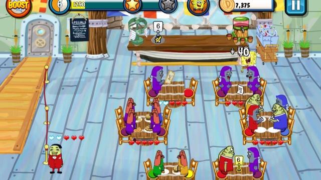 SpongeBob Diner Dash Gameplay - Episode 2 смотреть онлайн