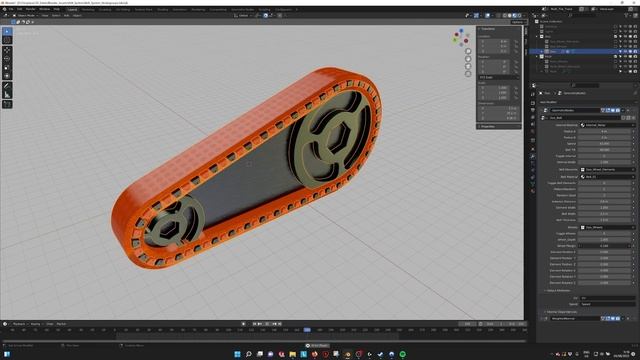 Blender Geometry nodes, procedural belts, tracks, treadmills смотреть онлайн