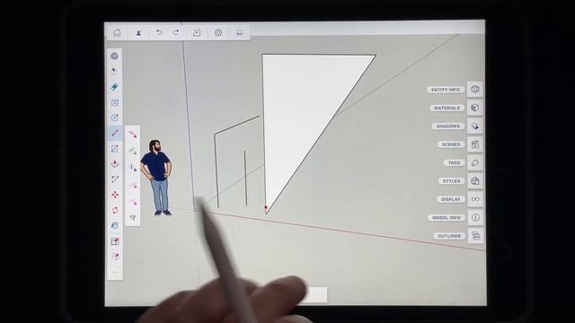 How to Use the LINE TOOL in SketchUp for Ipad! смотреть онлайн