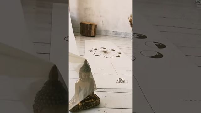 Premium коврик для йоги Sun Moon Gold от Арт Йогаматик