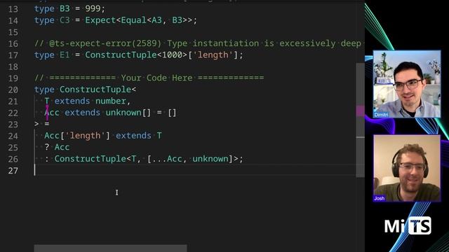Construct Tuple with Josh Goldberg - TypeScript Type Challenges #7544 [MEDIUM] смотреть онлайн
