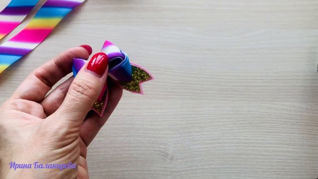 Из Остатков лент😍Крохотные🌈 Радужные Бантики Малютки своими руками/Мастер класс. смотреть онлайн