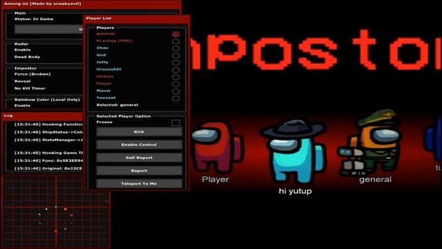 AMONG US-PC HİLE-ÜCRETSİZ-SESLİ ANLATIM-LİNKLİ-DÜNYANIN EN İYİ HİLESİ!!! смотреть онлайн