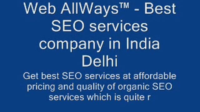 Affordable SEO Packages India at WebAllWays смотреть онлайн