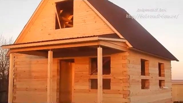 Стройка дома-бани 6х6м с террасой 2х4м, по индивидуальному проекту. смотреть онлайн