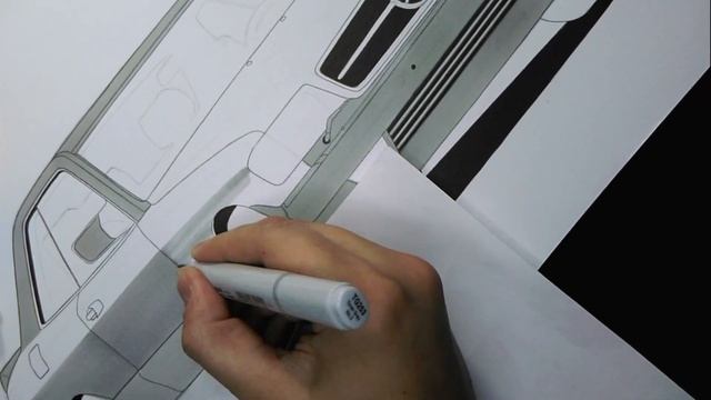 Легендарний Mercedes-Benz AMG 500 SEC Coupe C126 V8 1982 | How To Draw A Mercedes | AMG Illustratio