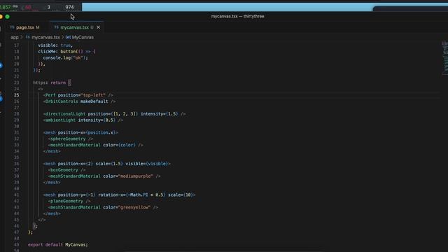 Debugging and perf monitor with Leva and r3f-perf in react three fiber with nextjs смотреть онлайн
