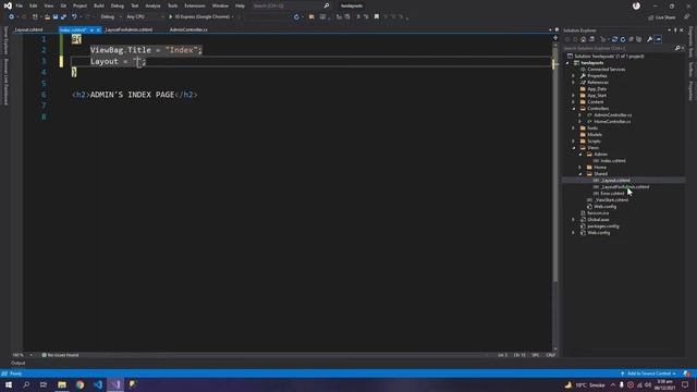 Create & Use Different Layouts for Different Pages | ASP.NET MVC