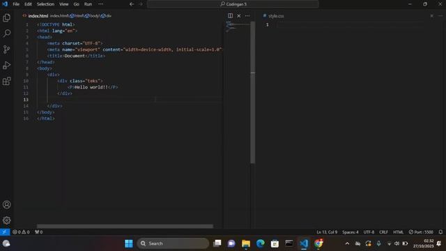Menghubungkan html ke css Visual studio code смотреть онлайн