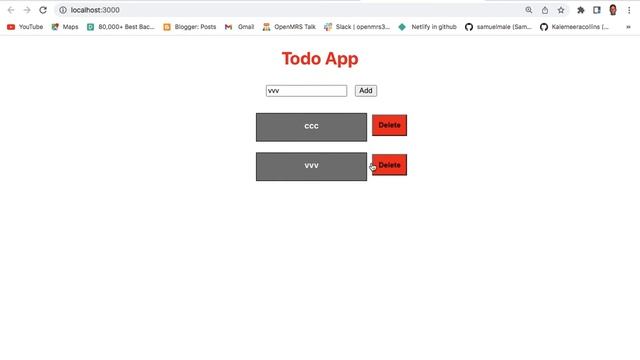 React Hooks , Delete Function , make a delete Button , deleting a task in a Todo App . смотреть онлайн