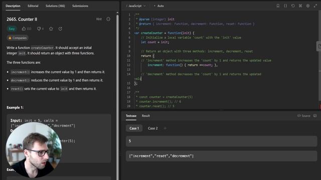 Leetcode Day 3 JavaScript Challenge Solution: 2665. Counter II смотреть онлайн