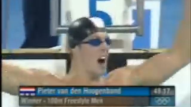 Pieter van den Hoogenband (Athens 2004 - 100 m freestyle final) смотреть онлайн